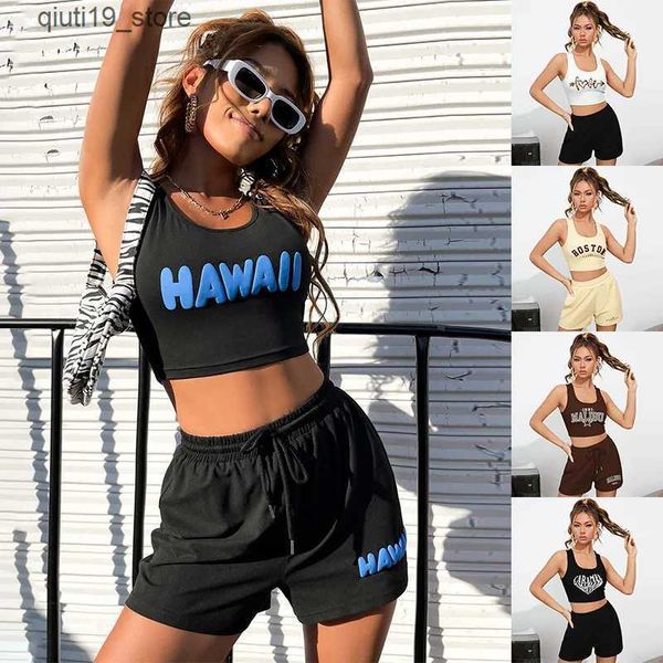 home clothing Tight Fitting Vest Pajama Sets Black Shorts Set Women Home Clothing Outfit Lounge Pijama Sleepwear Pyjama Pj 2 PieceL240910