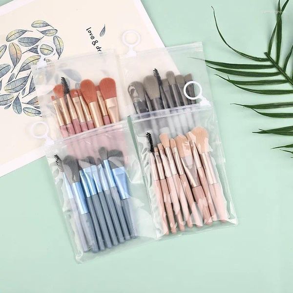 Makeup Brushes 8pcs-Set Soft Fluffy Set For Cosmetics Foundation Blush Powder Eyeshadow Kabuki Blending Brush Beauty Tool