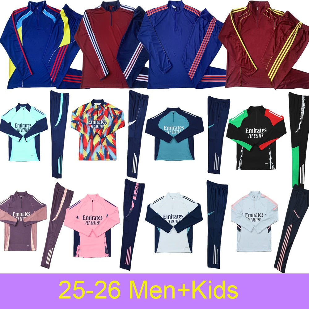 25-26 SAKA EZE Soccer Tracksuit 1-4 Zip Training Wear Set