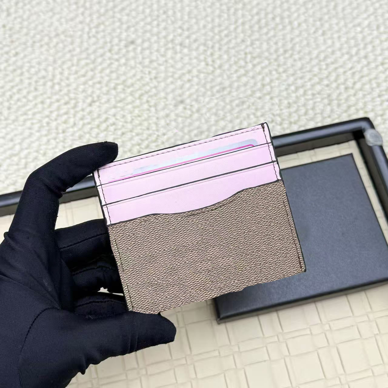 2025 high-quality luxury designer mini card bag high-end card holder wallet classic credit card coin purse with box dustproof bag