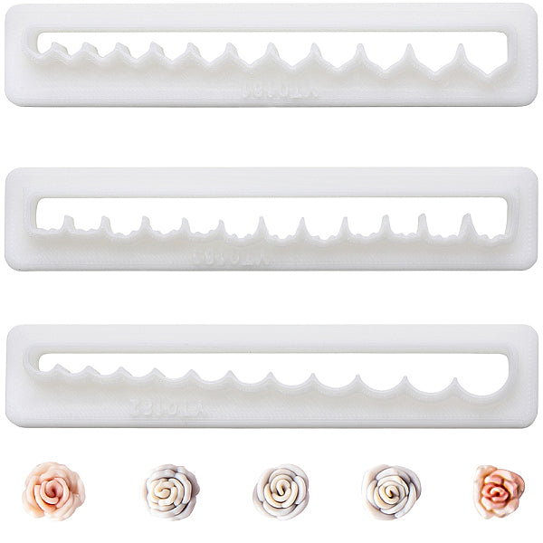 3Pcs 3 Styles Wavy Edge Resin Clay Cutters