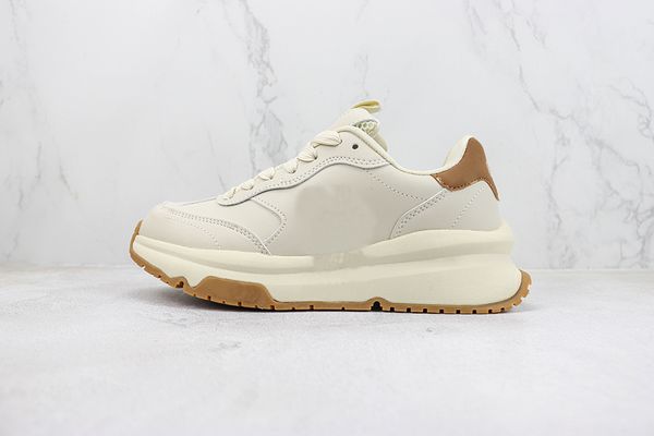 Sneaker casual shoes woman Designer shoes Calf Leather Large Flat Laces Platform Rubber Sole Mens Womens Leather Casual comfortable Outdoor