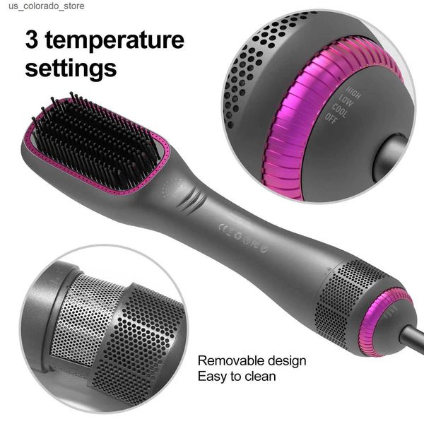 Electric Hair Brushes 3 In Hot Air Comb Styling for Straight Curly Brush Women Anion L240910 L0910