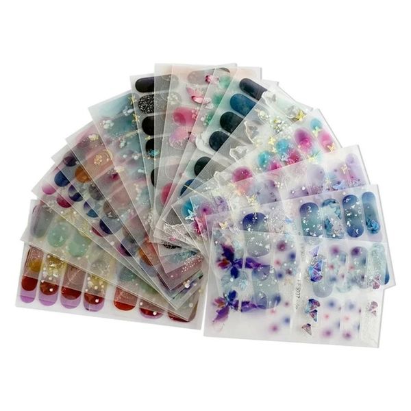 NEW Nail Gel Stickers Butterfly Adhesive Decals Full Cover for Art Decorations Women