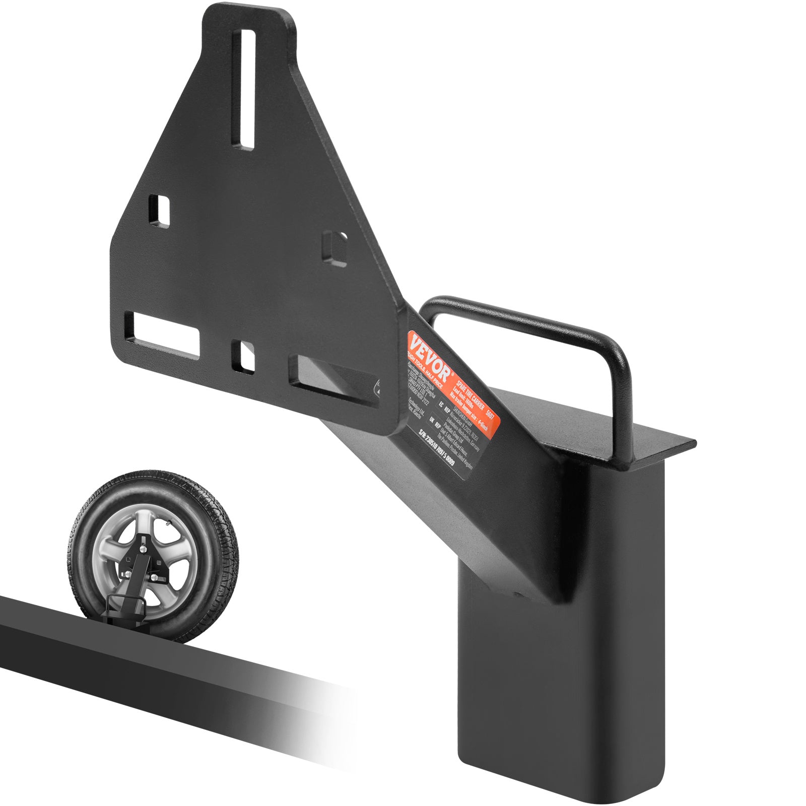 TEMU Vevor Spare Tire Carrier, Trailer Spare Tire Mount, 160 Lbs Capacity, Utility Trailer Accessories Fits Most 4 & 5 & 6 & 8 Lugs Wheels ", 4.25",