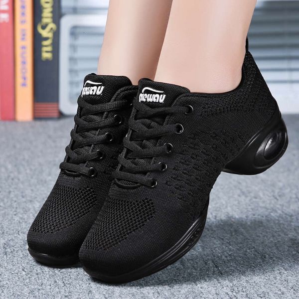Dancing For Women Breathable Big Size 41 Jazz Sport Sneakers Lightweight Black Ladies Ballroom Dance Shoes dhshoesad