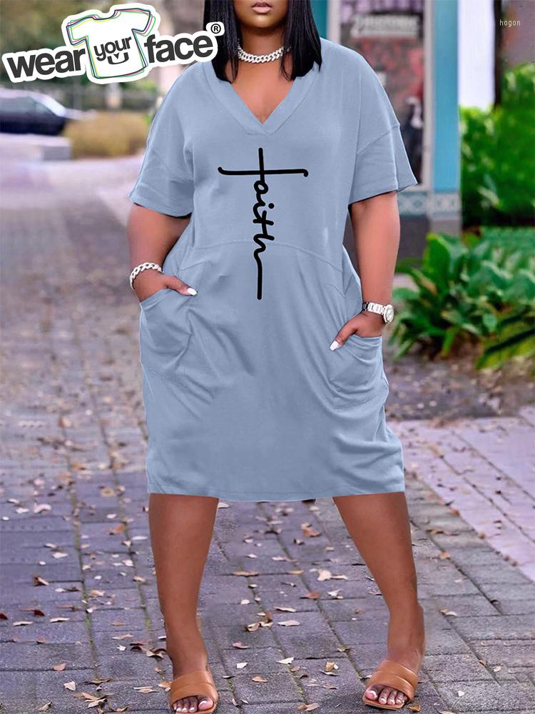 Women&#039;s T Shirts Faith Letters Colorful X-Long Shirt 3D All Over Printed Summer Streetwear Home Pajamas Casual Short Sleeve Women Clothing