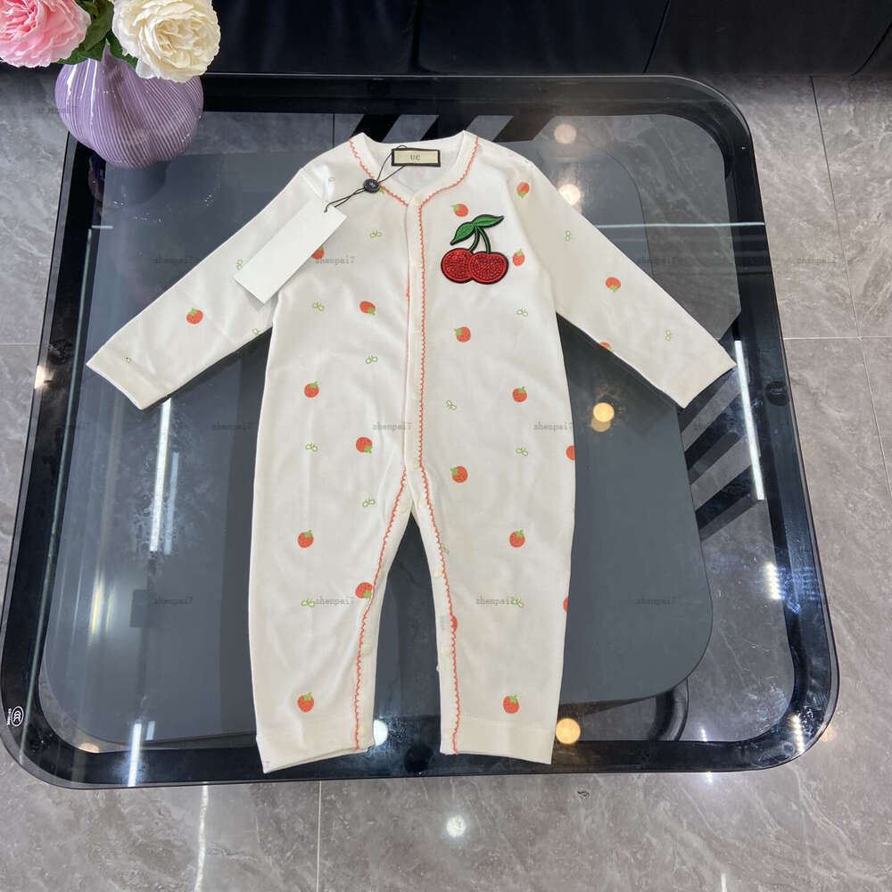 Top newborn jumpsuits Fruit patterns toddler romper designer Baby clothing Long sleeve infant bodysuit A135X04N081-c