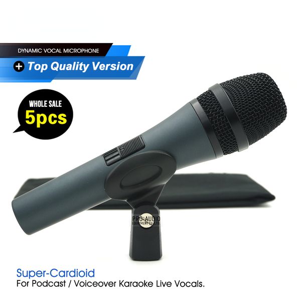 5pcs Professional Wired Microphone E845S E845 Dynamic Mic with ON-OFF Switch For Performance Live Vocals Karaoke