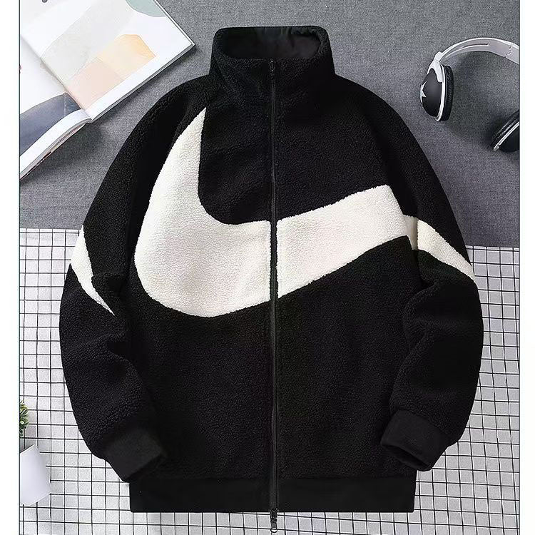 2025 Designer Mens Jackets Winter stand collar lamb wool Reversible coat Men-Women Outerwear Casual Tops Warm