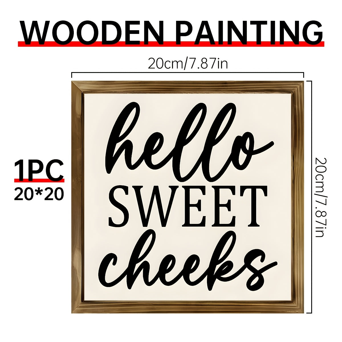 TEMU Room Decor 1pc Wood Sign, Rustic Wooden Bathroom & Restroom Sign - , Humorous Wall Decor For Toilet, Compact Size, , Multipurpose Use