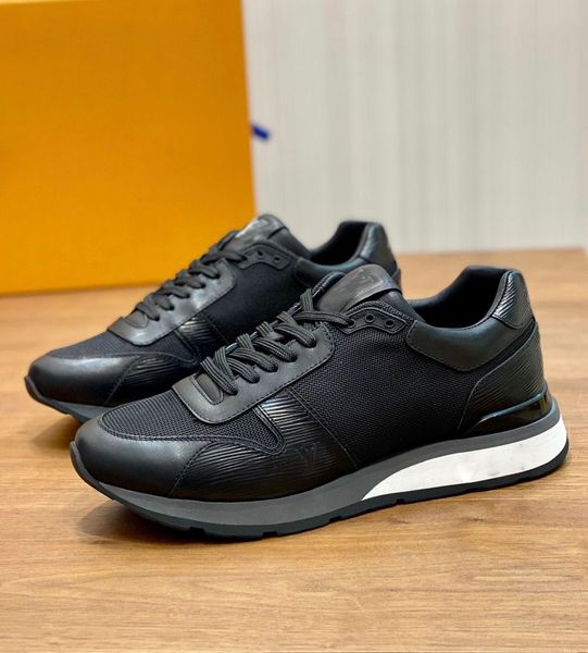 Famous Designer Run Away Men Sneakers Shoes Grain Leather Trainers Man Excellent Quality Casual Walking Man Comfortable Daily Runner Sport E