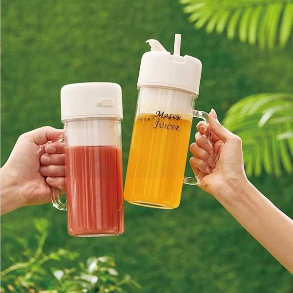 1500mAh Electric Juice Maker Portable Wireless Sports Juice Cup Multi functional Blender Crushed Ice Juice Maker Milk Shake Blender 500ml W2