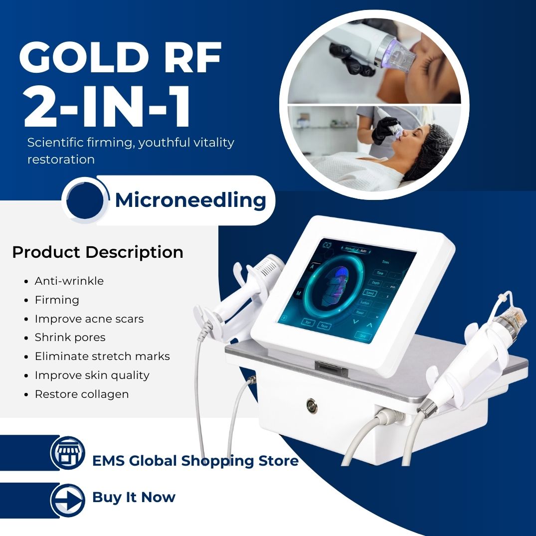 RF Microneedling Device 2 In 1 With Ice Hammer For Anti-Aging Treatment Beauty Machine For Estheticians And Skin Care Clinics