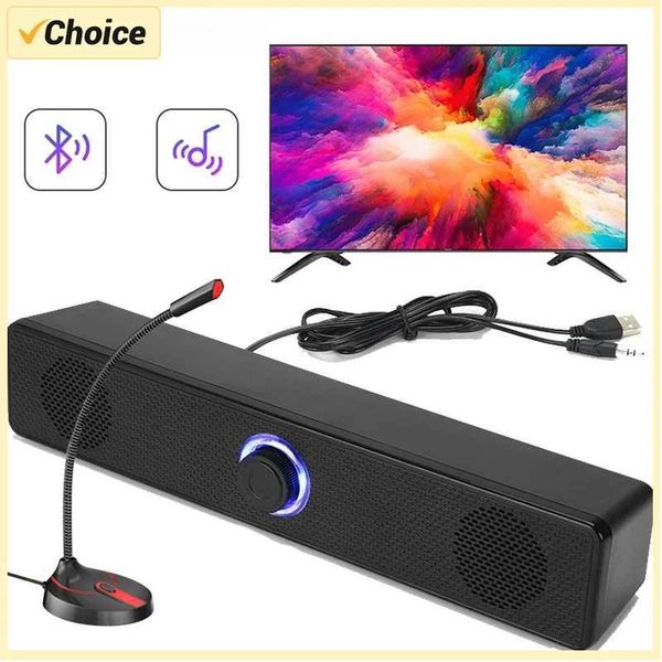 Loudspeaker box 4D Computer Speaker Bar Stereo Sound Subwoofer Speaker Macbook Laptop Notebook PC Music Player Loudspeaker With Mic Z241028