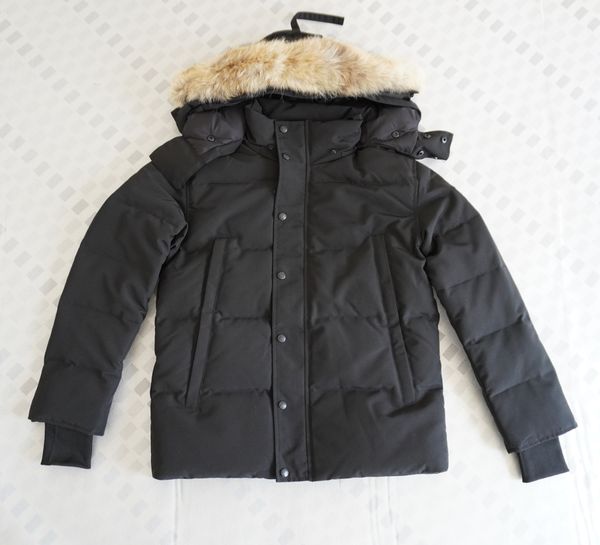 Canada Puffer Jackets Men Designer Real Coyote Fur Outdoor Wyndham Windbreaker Jassen Outerwear Hooded Fourrure Manteau Down Jacket Coat Hiv