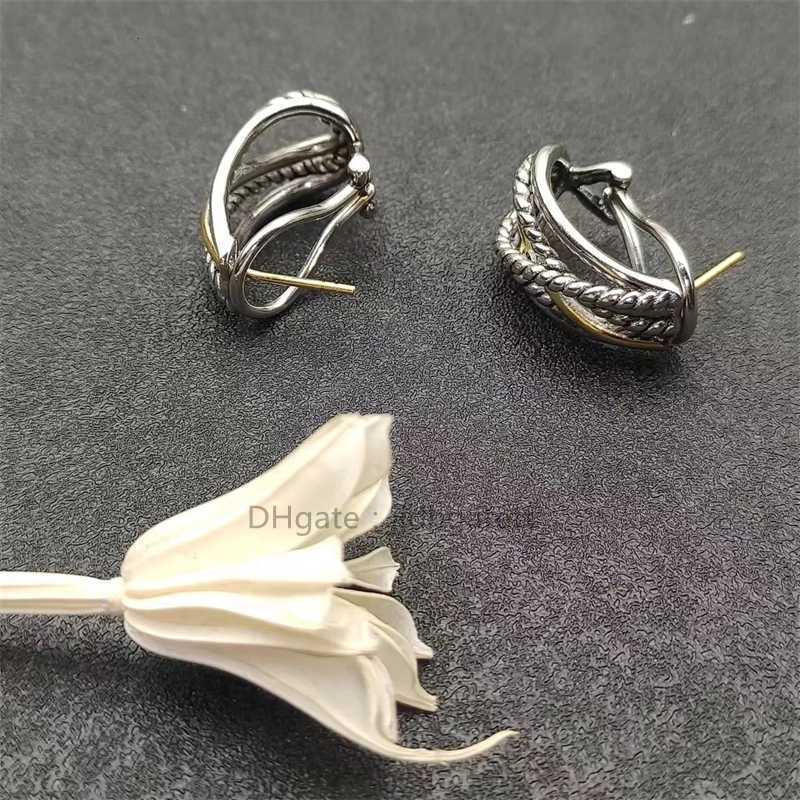 Drop Designer Earrings Hiphop Punk Metal Twist Stud Earring for Women Water Ball Gold Silver Color Female Twine Ear Luxury Jewelry Gift Brincos Tren