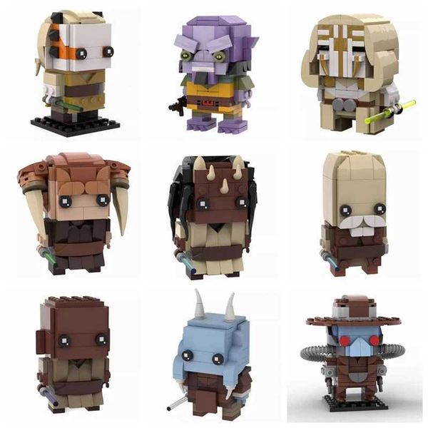 MOC Space Fighters Brickheadz Figures Singel Sell Model Building Blocks Toys For Children Toy Kids Gifts BricksC250211
