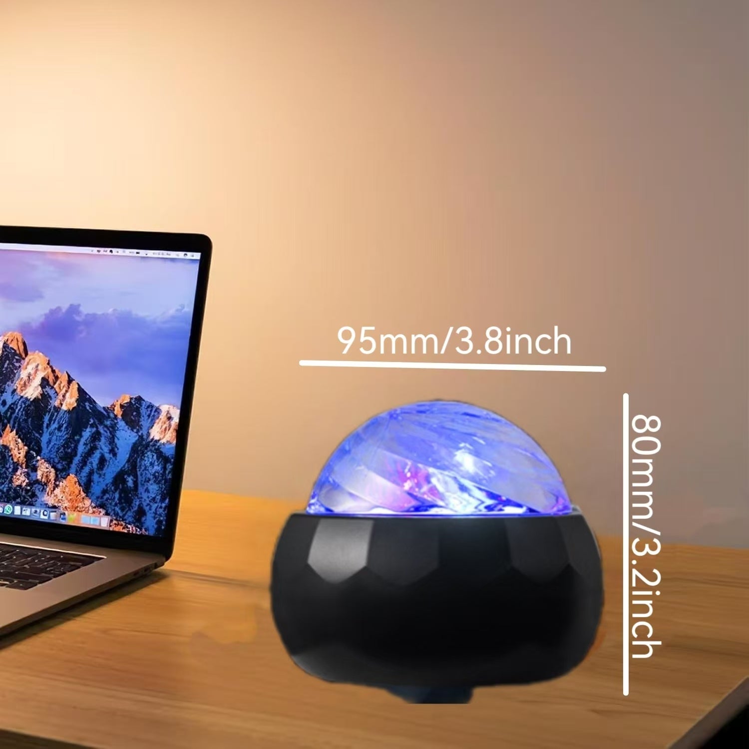 TEMU Atmosphere , Decorative Accent Lamp, Aurora Lamp, Glowing Ambiance Light, Button Control System, Wellness Space