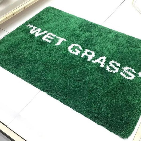 Home Furnishings Art Carpets Ki x vg Markerad WET GRASS Area Rug Hypebeast Collection Aesthetic Sneakers Mat Parlor Bedroom Playroom Trendy