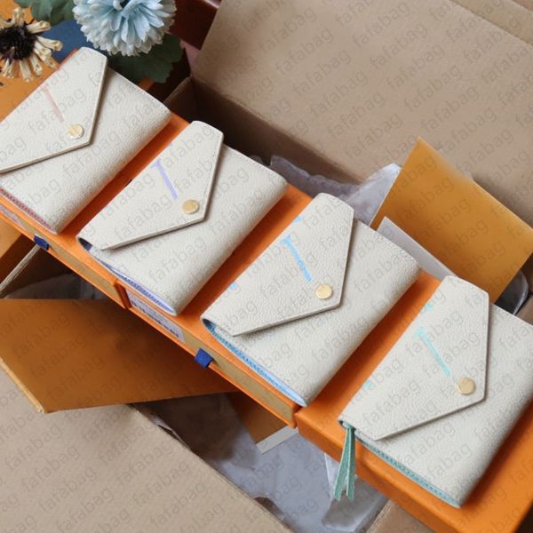 Fashion Card Holders Designer Women Short Wallet woman purse Discount original box card holder ladies Soft grain leather presents classic em