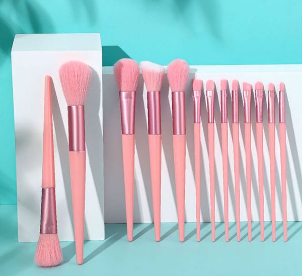 13-Piece Professional Makeup Brush Set with Travel Pouch, Face and Eye Cosmetic Brushes