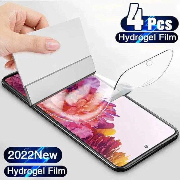 4PCS Hydrogel Film Full Cover For Galaxy A50 A51 A52 A53 A70 A71 A72 A73 A12 A21S A52S A33 A54 A20 A40 Screen Protector O250116