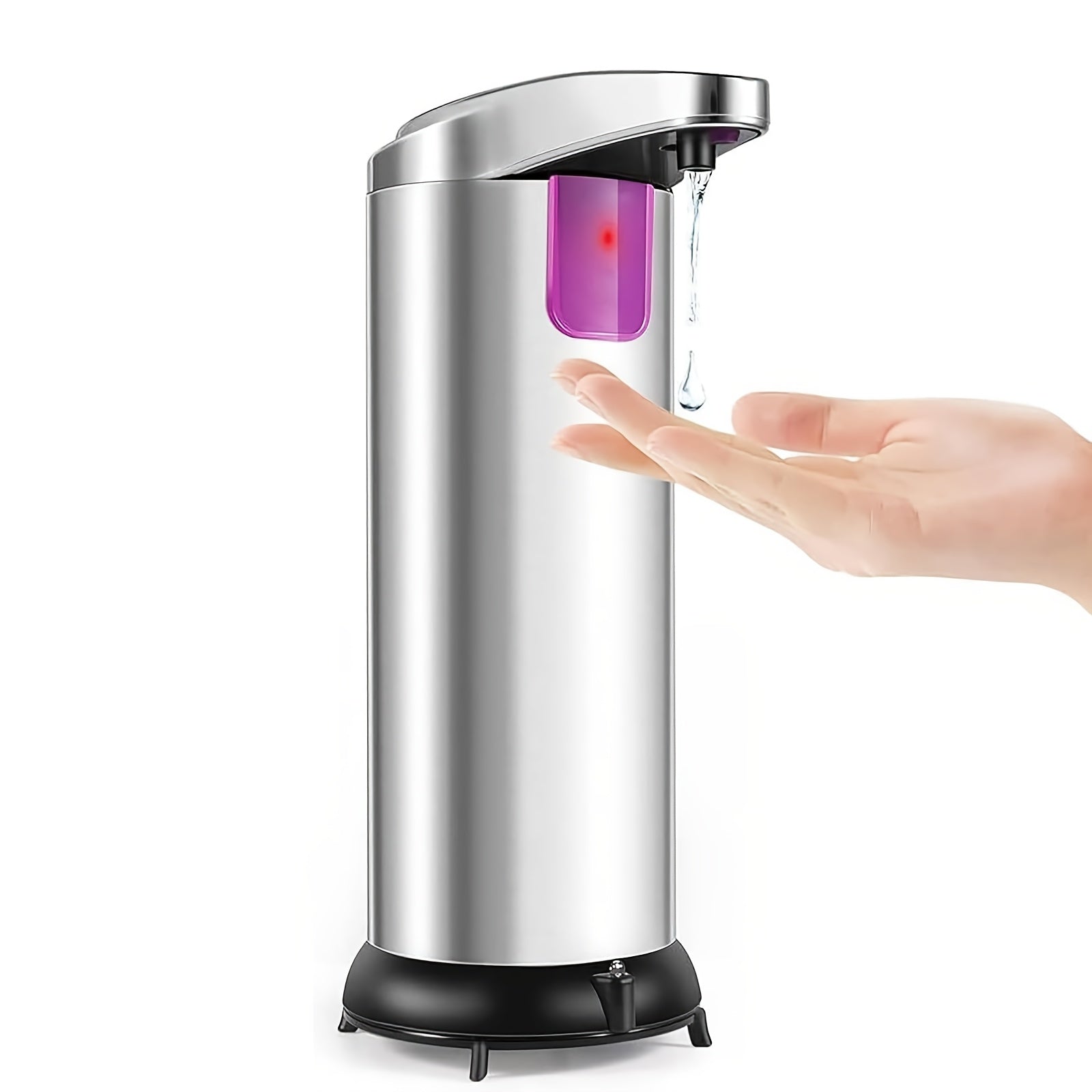 TEMU Automatic Soap Dispenser, Stainless Steel Dish Soap Dispenser 3 Levels Adjustable Touchless Sensor Soap Dispenser For Bathroom Kitchen