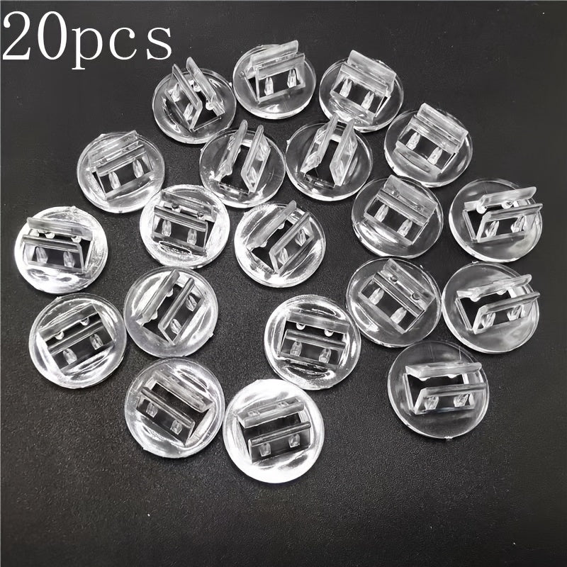 TEMU 20pcs Transparent Plastic Cards Stand, Transparent Fixed Props For Paper Holder, Board Games Cards Display Stand