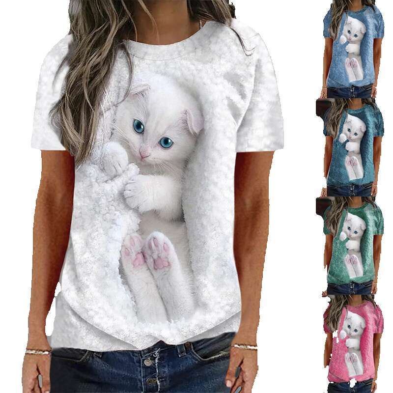 Half Sleeve Female Hollow Out Slim Top Female Summer Printing Short Sleeve Quick Drying O Neck Lace Collar Blouse Graphic T Shirts Street Activity C