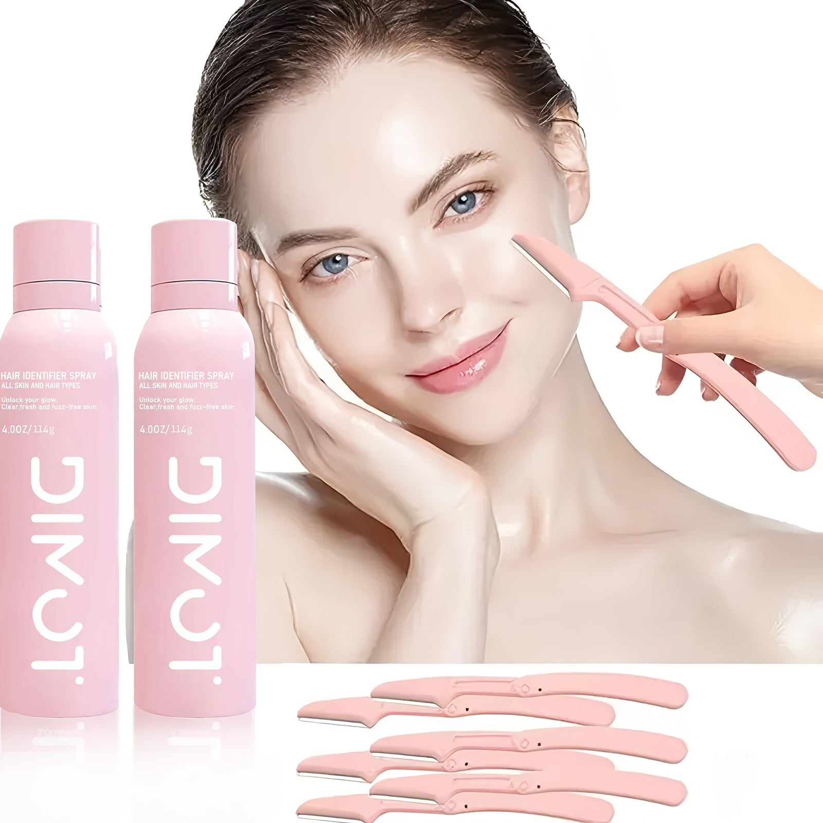 TEMU Essential Facial Shaving Spray For Girls, Skin Shaver For Women Gift With , Skin Body Hair Spray, Hair Recognition Spray For Skin Shaving, Hair