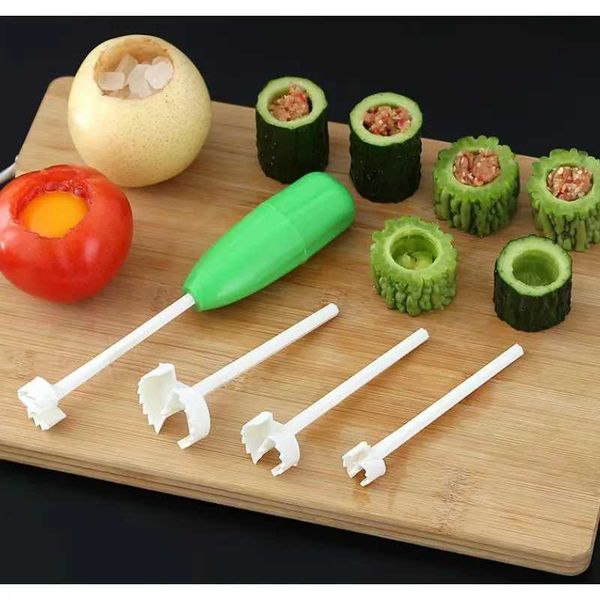 Vegetable core digger vegetable fruit hollowing out fruit kitchen multifunctional gadget digging hole and core removerXJ240903