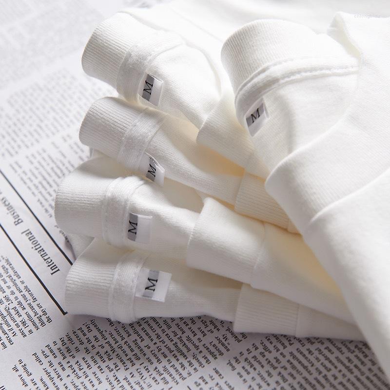 CNLONGBIDA Men&#039;s T Shirts Heavy Weight Cotton T-shirt Short-sleeved For Men And Women Pure White Men&#039;s Blank Shirt Wholesale