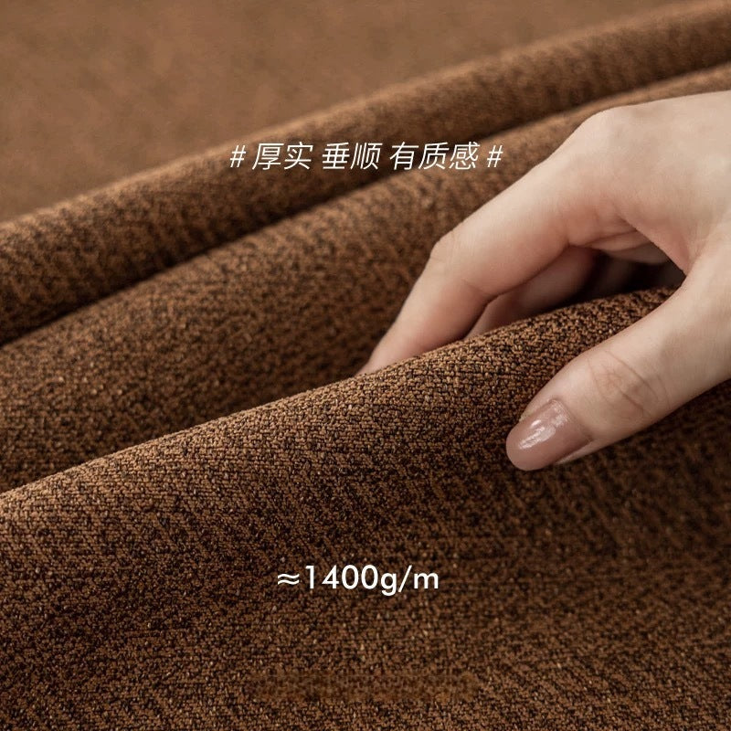 A761 new antique style cotton and linen Maillard silent blackout curtains finished product living room bedroom high-end Curtain