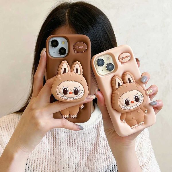 Cell Phone Cases Suitable for iPhone 16 15 14 13 11 Pro 7 8 Plus X XS Max XR Kawaii LaBuBu soft silicone cover with bracket shell H250210