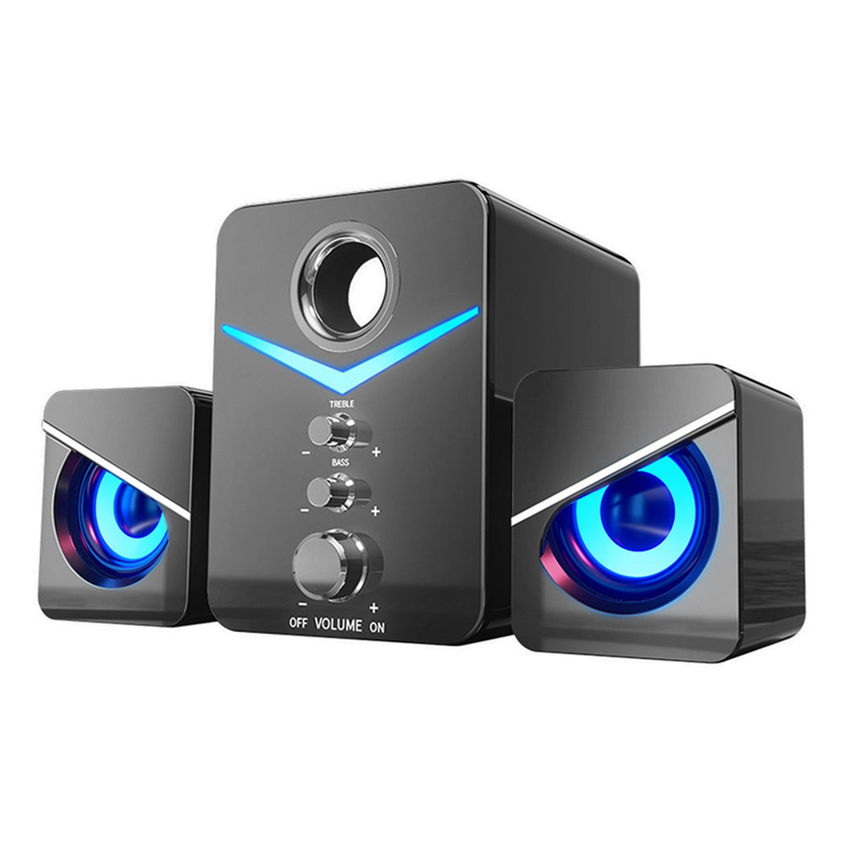 TEMU Computer Speakers, Usb Powered Wired Desktop Laptop Desktop With 3" Subwoofer And Dual 2" Tweeter, 3.5mm Aux Audio Input Game Speaker