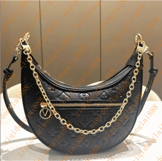 2025 Luxury Designer Loop Hobo Denim Shoulder Bag Womens Leather Handbag Vintage Crossbody Half-moon Croissant Bags Sleek Design Satchel Wallet Purs