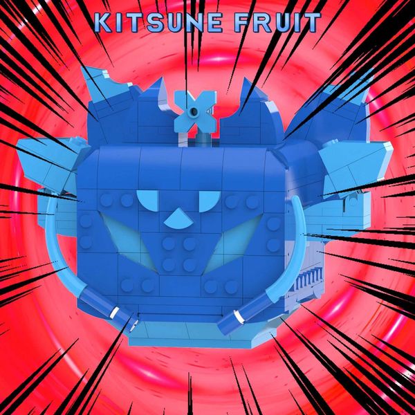 Kitsune Fruits Building Conjunto Blox Piece Compatível com frutas Misteriosas Frutas Figuras Toys Para fãs meninos meninas de 8+T250118