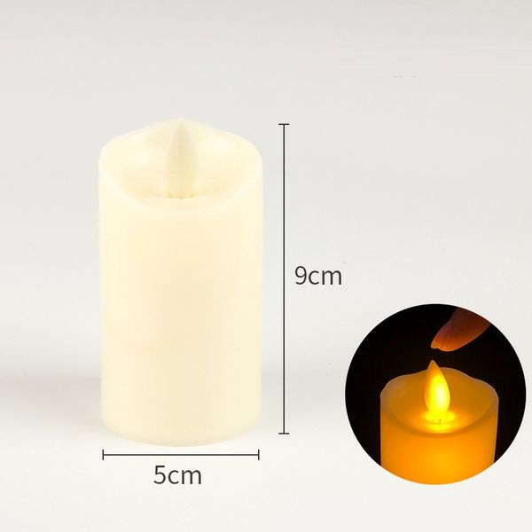 Home Decor LED candles diameter 5cm Smooth electronic candle Without battery