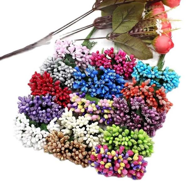 12-36-72-144 Stamens for knitting artificial flowers wedding party decoration DIY scrapbook garden craft fake flowers Y250114