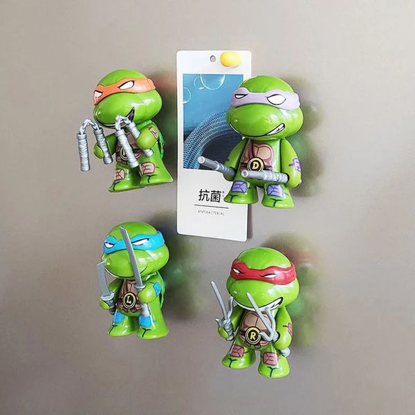Fridge Magnets 4Pcs Cartoon turtle Resin Cute Fridge Magnetic Sticker Car Ornaments Decorations Toys Ornament Accessories Refrigerator Magne