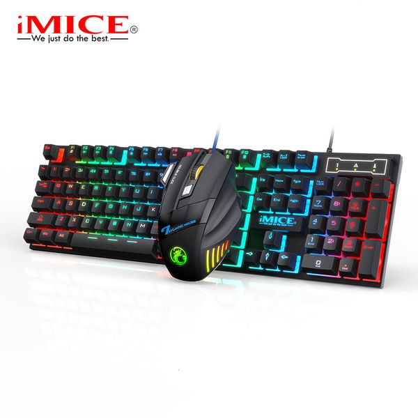 New AN-300 cheap set IMICE direct USB wired luminous game keyboard and mouse