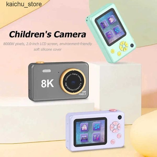 Student HD Digital 8K Portable Mini Video Camera Front And Rear Cameras Toy Gifts For Kids J241213 J5526