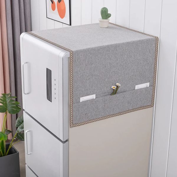 Multipurpose Refrigerator Cloth European 53x140cm Single Door Fridge Towel Dust Cover Washing Machine 231228