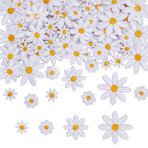 80 toppa da stirare-cucire in poliestere con ricamo floreale in 4 stili