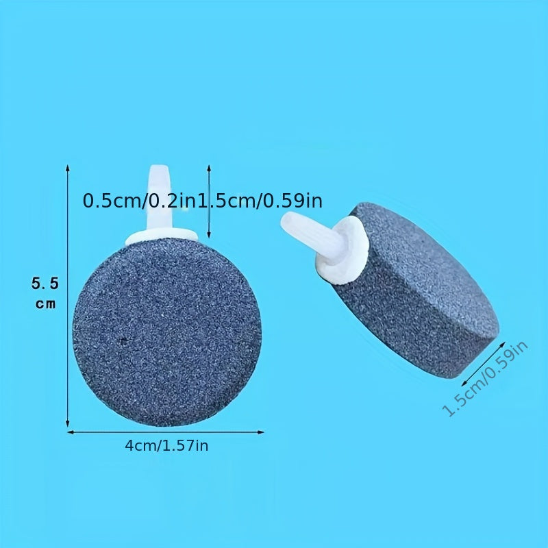 TEMU 2-pack 40mm Aquarium Oxygen Diffuser, Abs Material Fish Aerator With Air Stone , Pond Pump Accessory For , Uncharged , No Battery Required