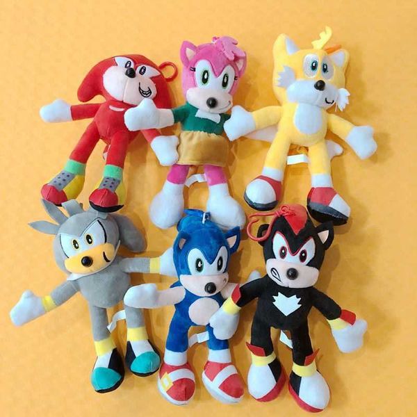 Plush Dolls Sonic Hedgehog Plush Toy Sonic Plush Bag Pendant Fashion Cute Handmade