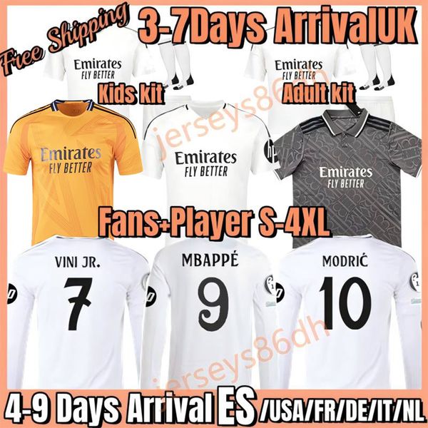 2024 25 soccer Jerseys BELLINGHAM Football Shirts 24 25 VINI JR TCHOUAMENI VALVERDE CAMAVINGA RODRYGO KROOS RUDIGER MODRIC MEN KIDS shirt S-