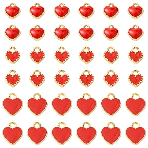 48pcs 3 Arten Legierungs-Emaille-Charms