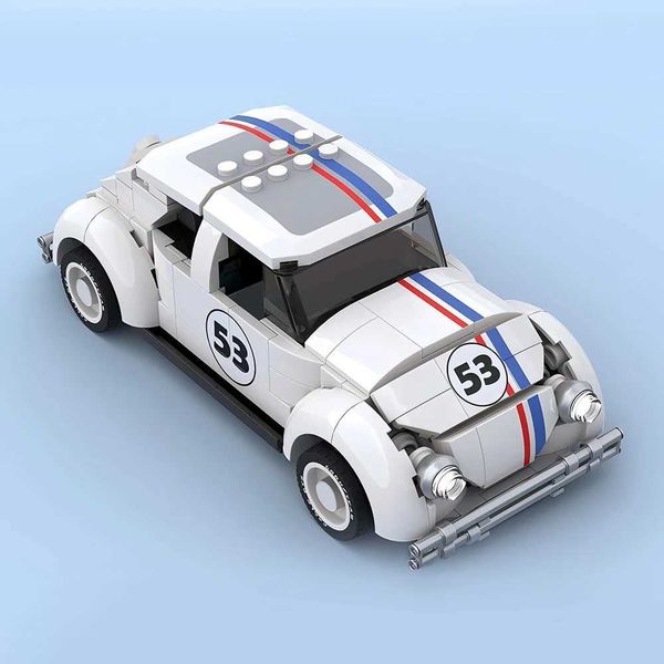 322PCS MOC Speed Champions Herbie Edition Beetle SportsCar Model Building Blocks Technology Bricks DIY Assembly Kids Toys GiftsXJ241029